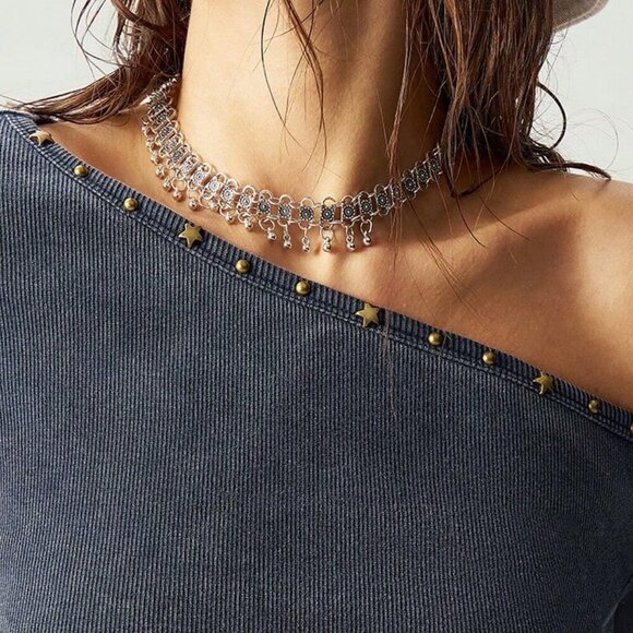 Casual Women's Boho ribbed Asymmetric Neck long Sleeve T-Shirt top - Picture 8 of 8